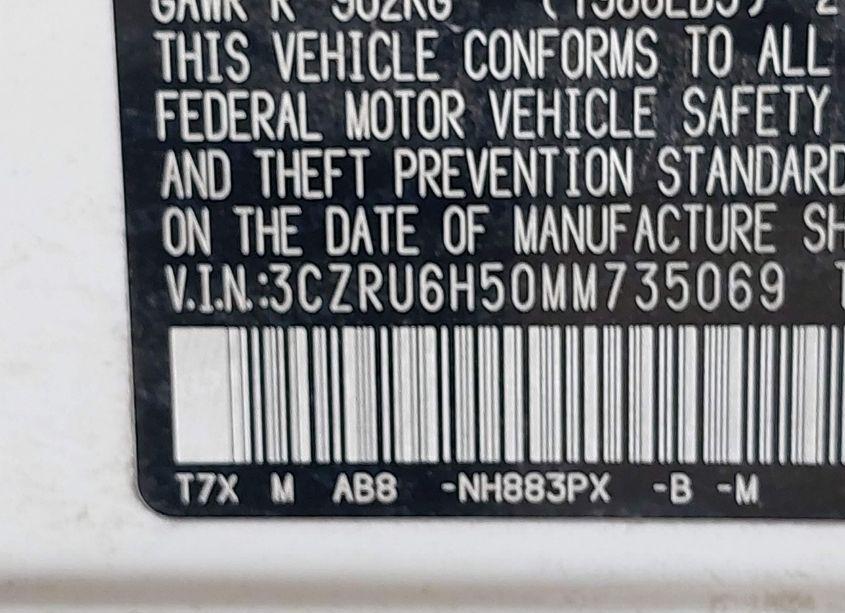 Photo 9 of 2021 Honda Hr-v AWD EX (VIN 3CZRU6H50MM735069)