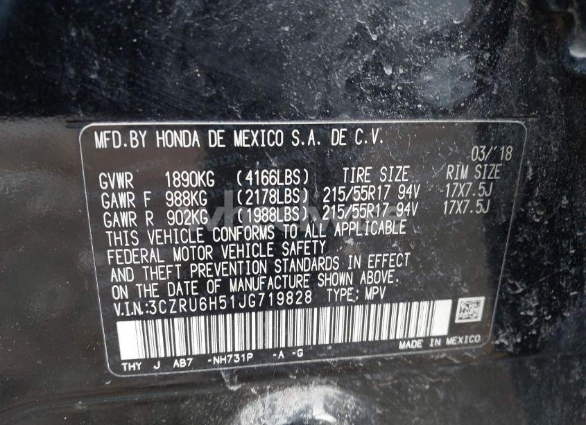 Photo 9 of 2018 Honda Hr-v EX (VIN 3CZRU6H51JG719828)