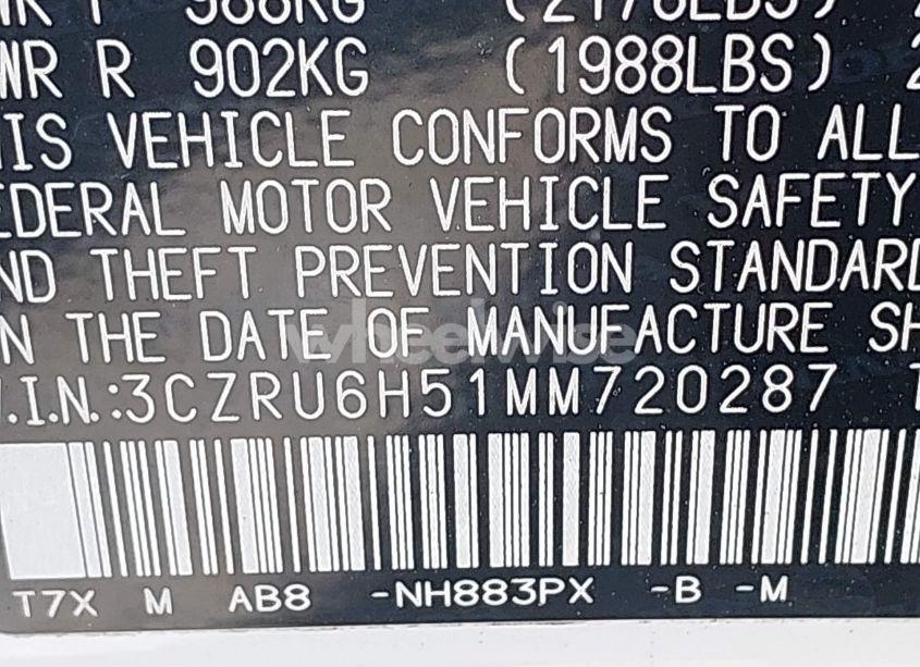 Photo 9 of 2021 Honda Hr-v AWD EX (VIN 3CZRU6H51MM720287)