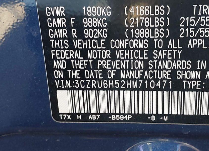 Photo 9 of 2017 Honda Hr-v EX (VIN 3CZRU6H52HM710471)