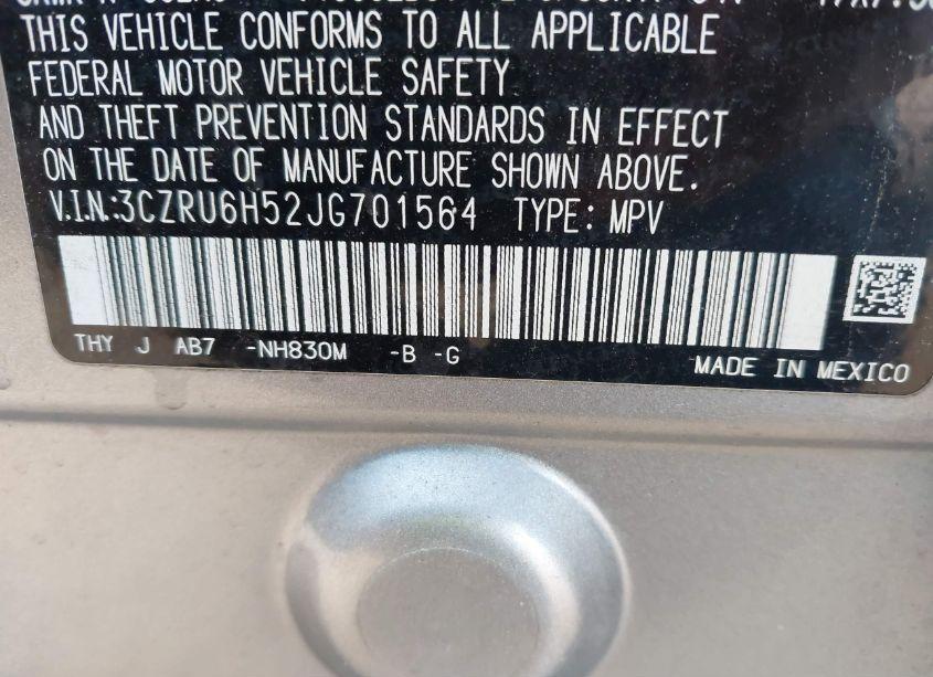Photo 9 of 2018 Honda Hr-v EX (VIN 3CZRU6H52JG701564)