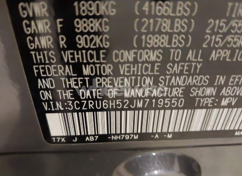 Photo 9 of 2018 Honda Hr-v EX (VIN 3CZRU6H52JM719550)