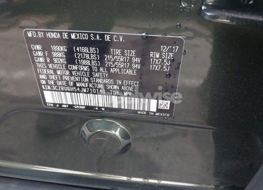 Photo 9 of 2018 Honda Hr-v EX (VIN 3CZRU6H54JM710140)