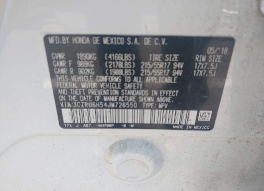 Photo 9 of 2018 Honda Hr-v EX (VIN 3CZRU6H54JM726550)