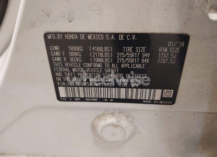 Photo 9 of 2018 Honda Hr-v EX (VIN 3CZRU6H56JM711127)