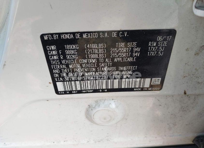 Photo 9 of 2017 Honda Hr-v EX (VIN 3CZRU6H57HM732207)