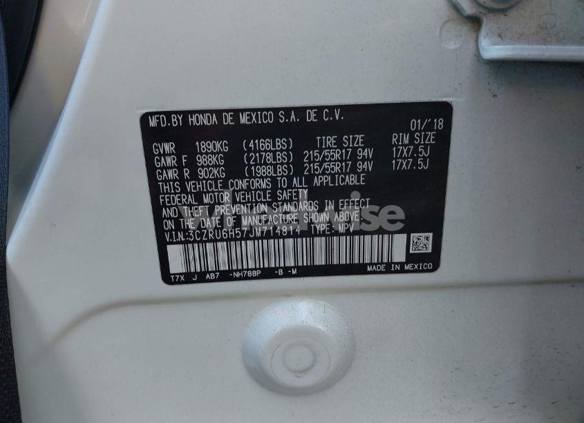 Photo 9 of 2018 Honda Hr-v EX (VIN 3CZRU6H57JM714814)