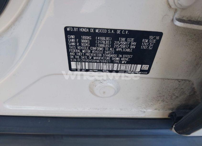 Photo 9 of 2017 Honda Hr-v EX (VIN 3CZRU6H58HM706621)