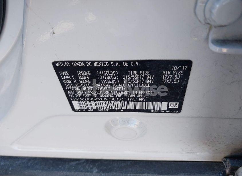 Photo 9 of 2018 Honda Hr-v EX (VIN 3CZRU6H5XJM706903)