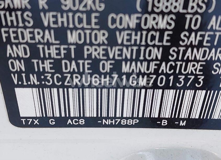 Photo 9 of 2016 Honda Hr-v EX-L (VIN 3CZRU6H71GM701373)