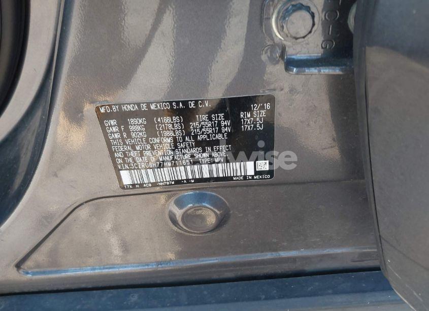 Photo 9 of 2017 Honda Hr-v EX-L (VIN 3CZRU6H77HM711651)