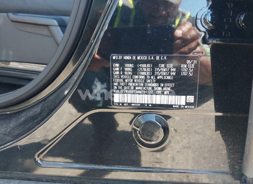 Photo 9 of 2021 Honda Hr-v AWD EX-L (VIN 3CZRU6H7XMM744122)