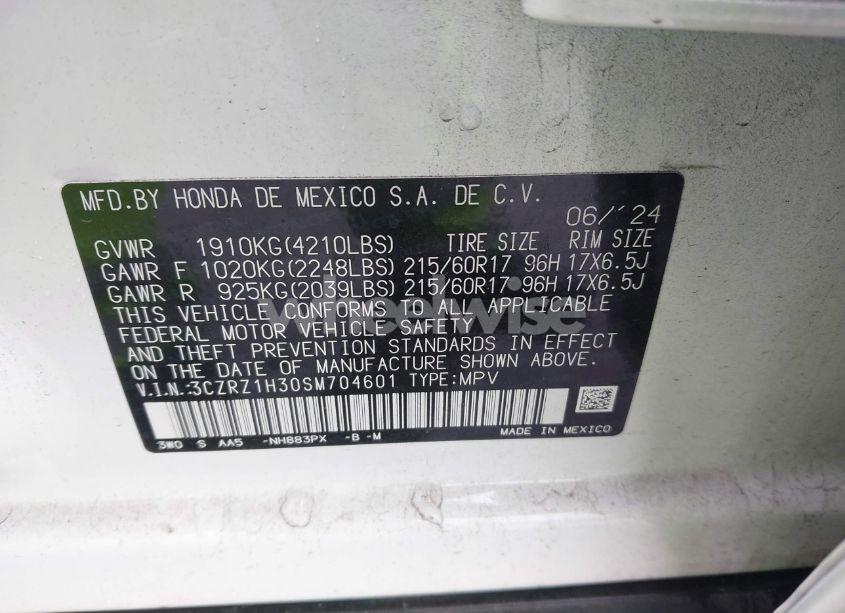 Photo 9 of 2025 Honda Hr-v 2WD LX (VIN 3CZRZ1H30SM704601)