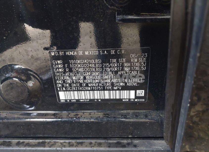 Photo 9 of 2024 Honda Hr-v 2WD LX (VIN 3CZRZ1H32RM710751)