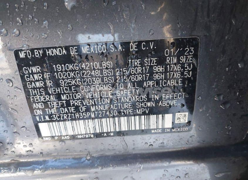 Photo 9 of 2023 Honda Hr-v 2WD LX (VIN 3CZRZ1H35PM727430)