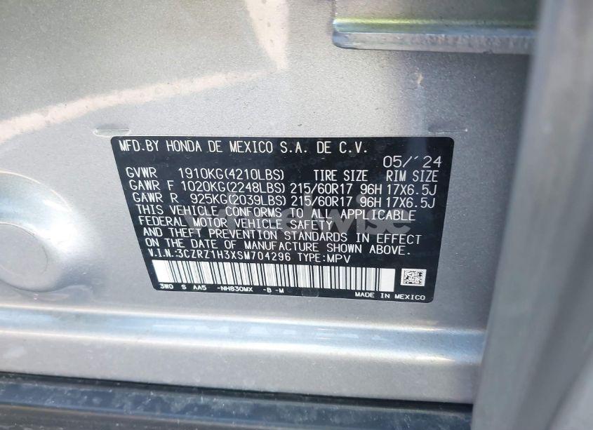 Photo 9 of 2025 Honda Hr-v 2WD LX (VIN 3CZRZ1H3XSM704296)