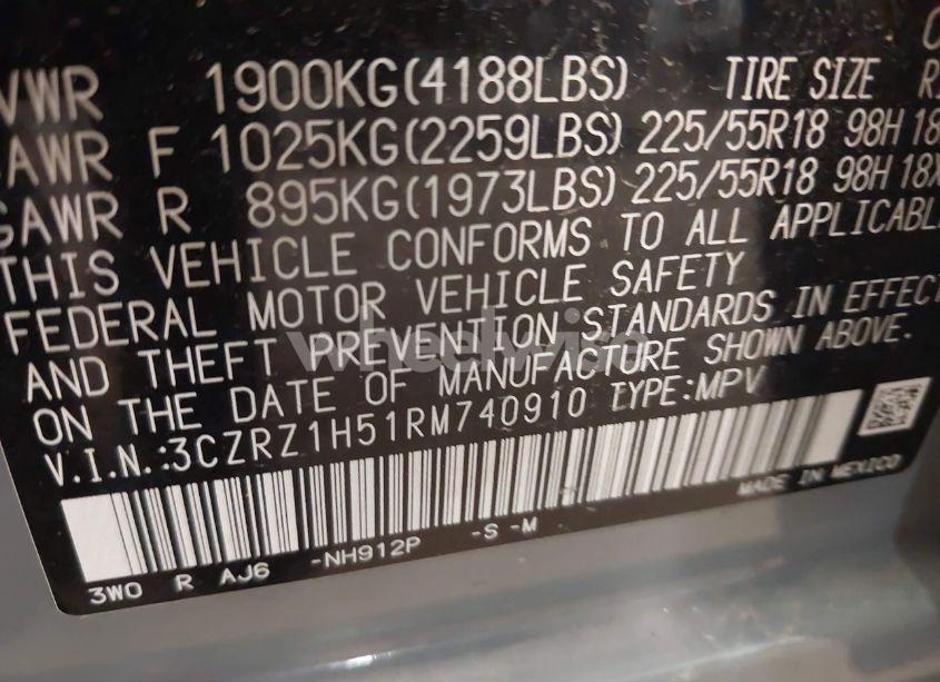 Photo 9 of 2024 Honda Hr-v 2WD SPORT/2WD SPORT W/O BSI (VIN 3CZRZ1H51RM740910)