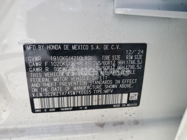 Photo 7 of 2025 HONDA HR-V EXL (VIN 3CZRZ1H74SM740665)