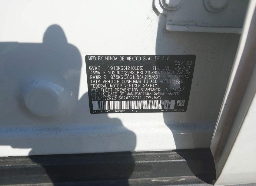 Photo 9 of 2024 Honda Hr-v AWD LX (VIN 3CZRZ2H36RM702741)