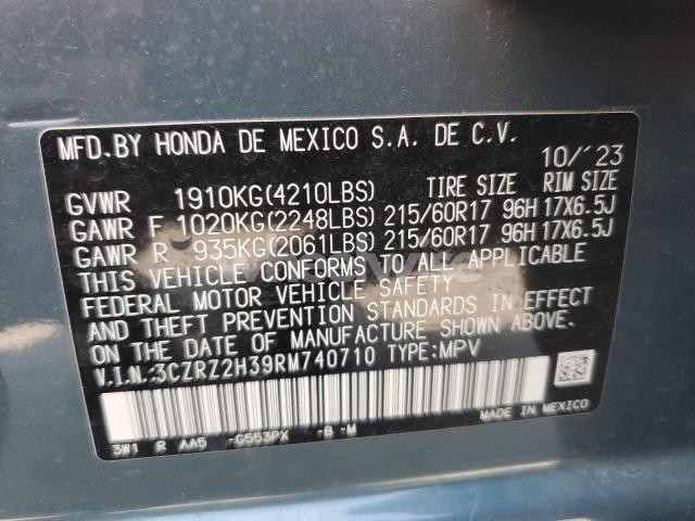 Photo 3 of 2024 HONDA HR-V LX N/A (VIN 3CZRZ2H39RM740710)