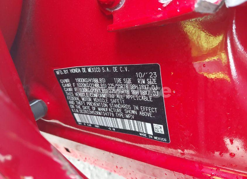 Photo 9 of 2024 Honda Hr-v (VIN 3CZRZ2H52RM734779)