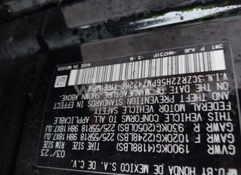 Photo 9 of 2023 Honda Hr-v AWD SPORT (VIN 3CZRZ2H56PM742266)