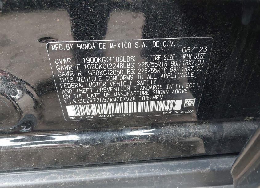 Photo 9 of 2024 Honda Hr-v AWD SPORT/AWD SPORT W/O BSI (VIN 3CZRZ2H57RM707528)