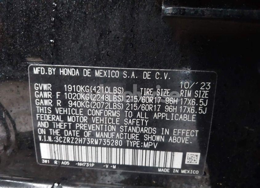 Photo 9 of 2024 Honda Hr-v AWD EX-L/AWD EX-L W/O BSI (VIN 3CZRZ2H73RM735280)