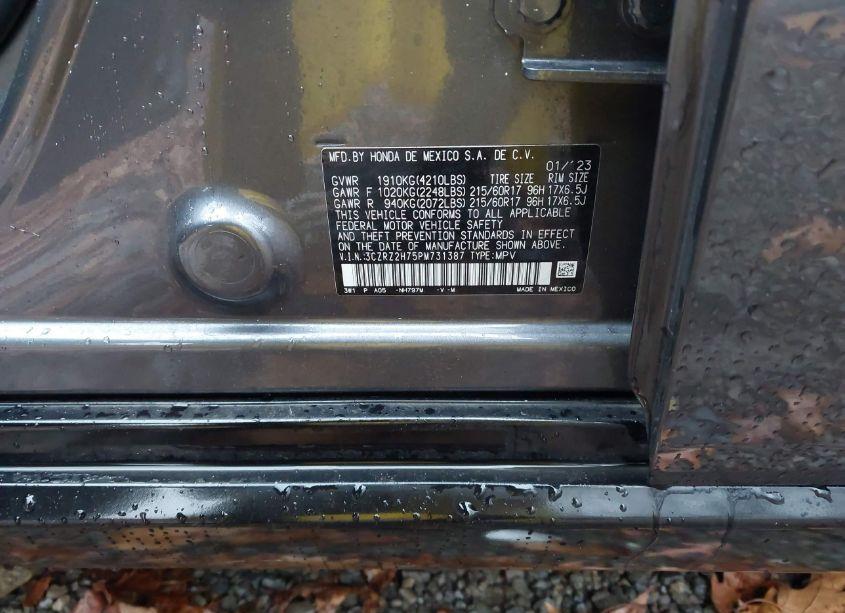 Photo 9 of 2023 Honda Hr-v AWD EX-L (VIN 3CZRZ2H75PM731387)