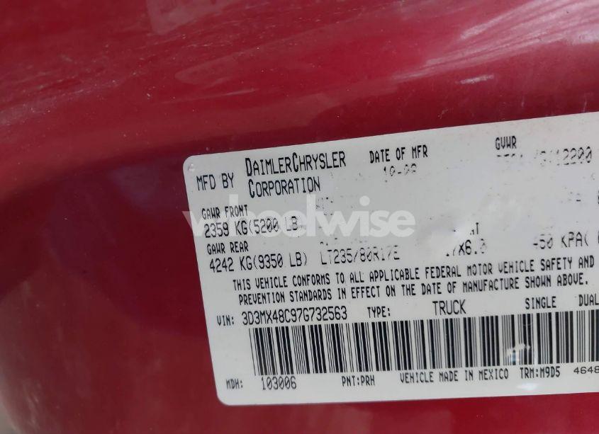 Photo 8 of 2007 Dodge Ram 3500 SLT/SPORT (VIN 3D3MX48C97G732563)