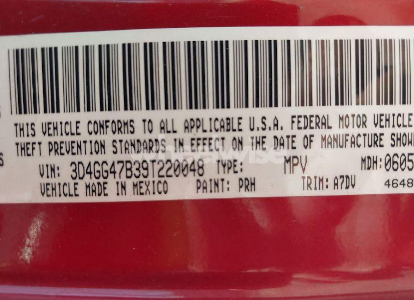 Photo 9 of 2009 Dodge Journey SE (VIN 3D4GG47B39T220048)