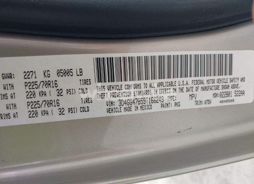 Photo 9 of 2009 Dodge Journey SE (VIN 3D4GG47B59T166249)