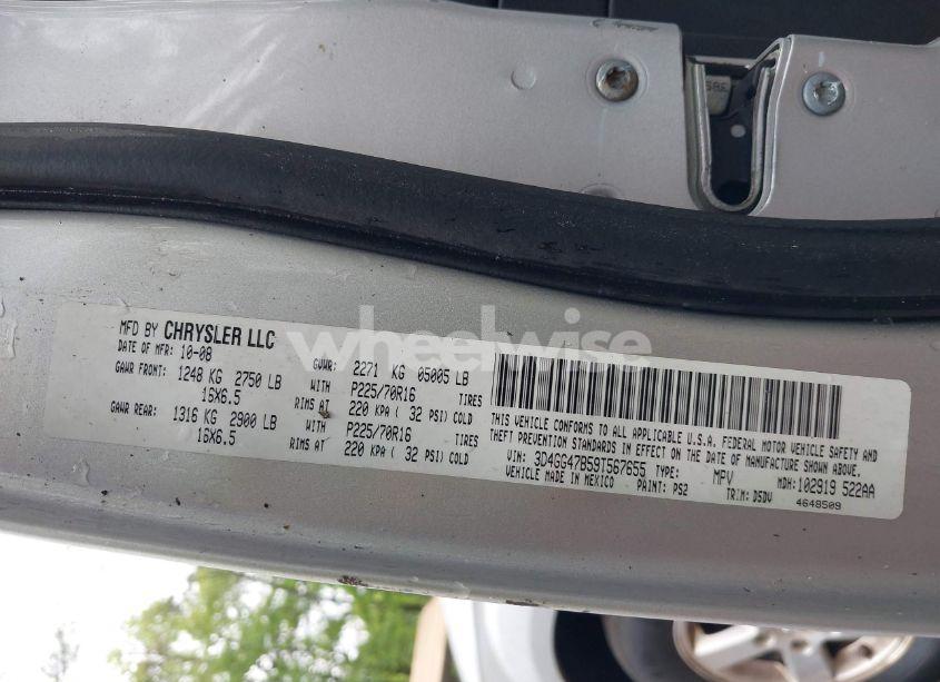 Photo 9 of 2009 Dodge Journey SE (VIN 3D4GG47B59T567655)