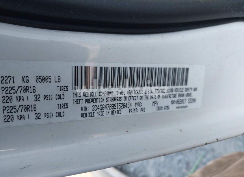 Photo 9 of 2009 Dodge Journey SE (VIN 3D4GG47B99T528454)