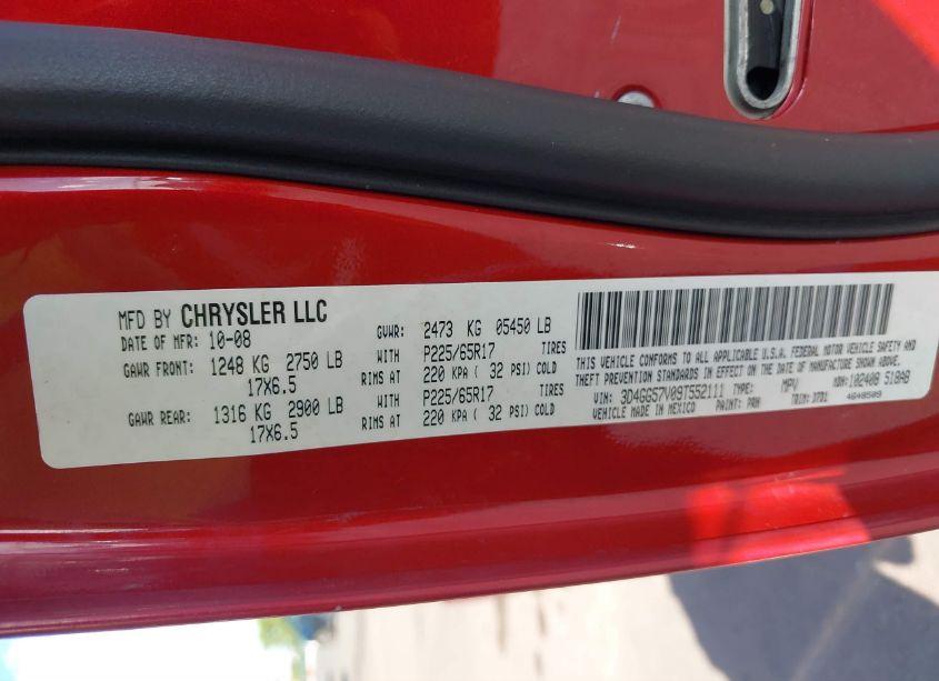 Photo 9 of 2009 Dodge Journey SXT (VIN 3D4GG57V09T552111)