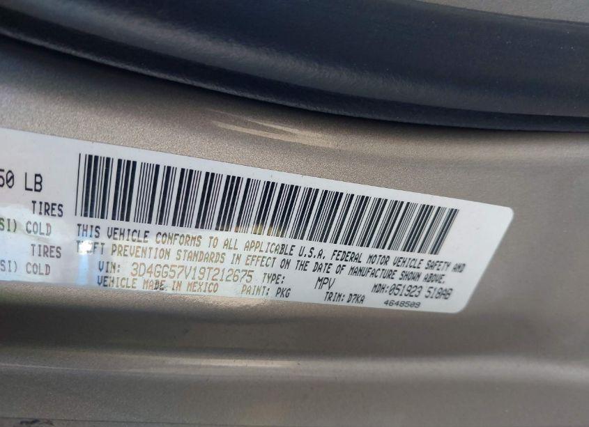 Photo 9 of 2009 Dodge Journey SXT (VIN 3D4GG57V19T212675)