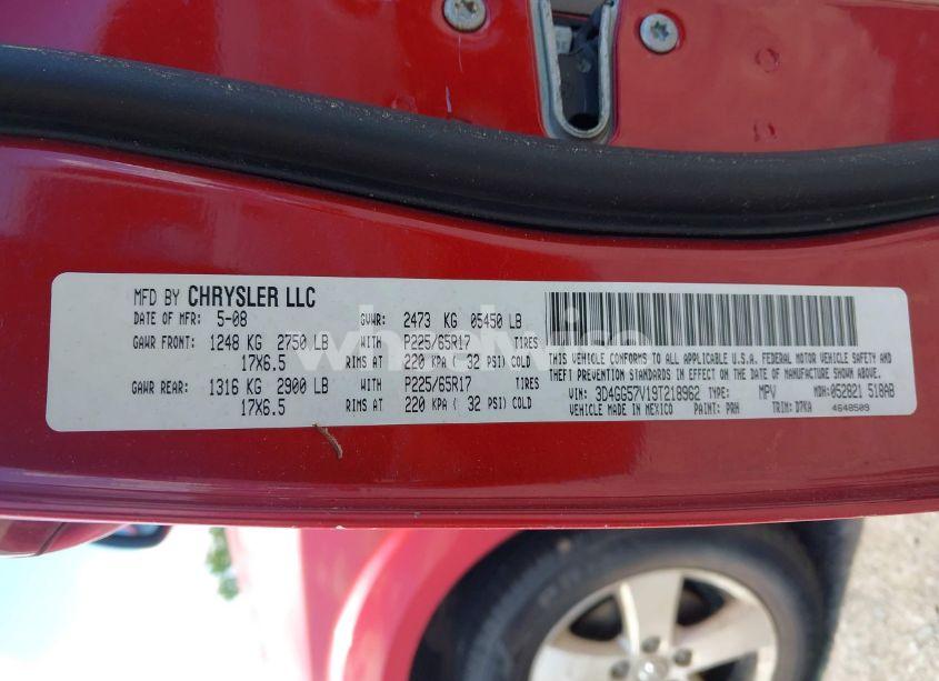 Photo 9 of 2009 Dodge Journey SXT (VIN 3D4GG57V19T218962)