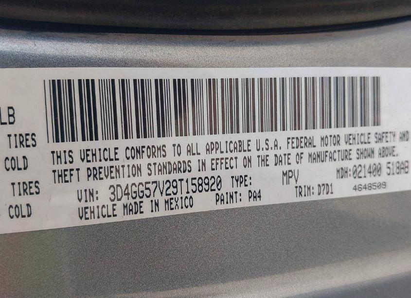 Photo 9 of 2009 Dodge Journey SXT (VIN 3D4GG57V29T158920)