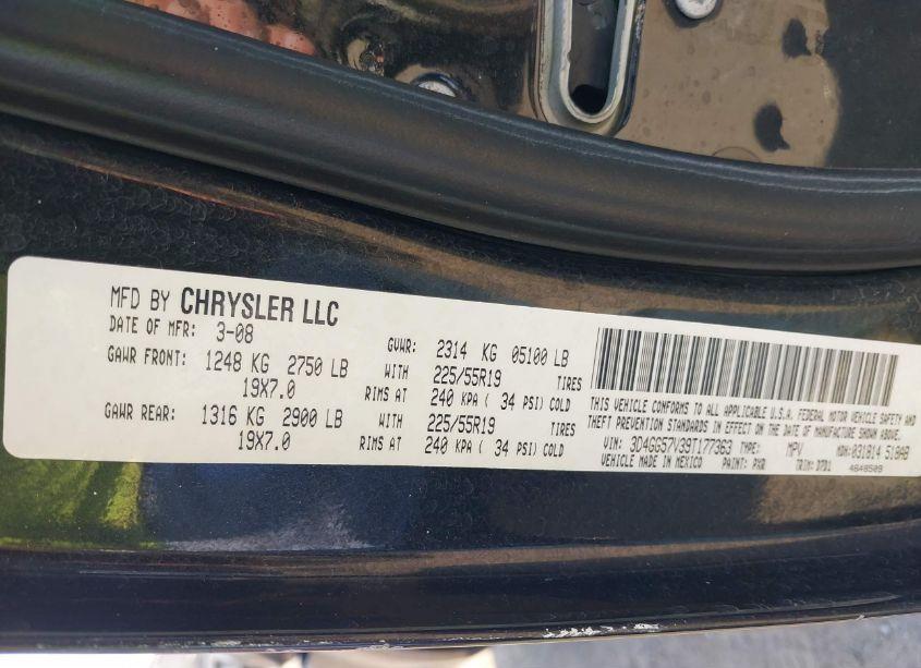 Photo 9 of 2009 Dodge Journey SXT (VIN 3D4GG57V39T177363)