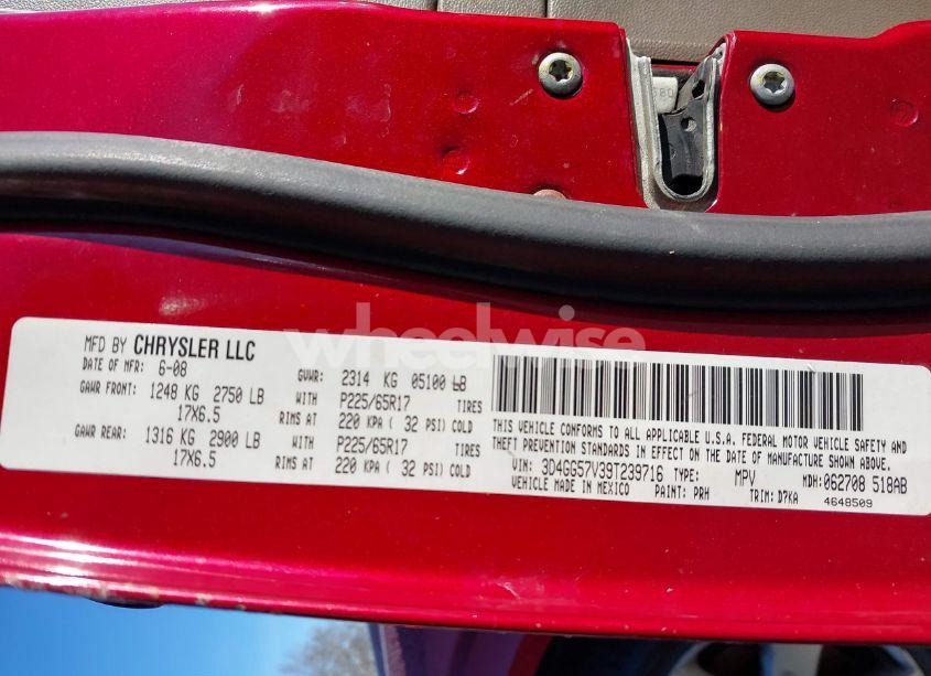 Photo 9 of 2009 Dodge Journey SXT (VIN 3D4GG57V39T239716)