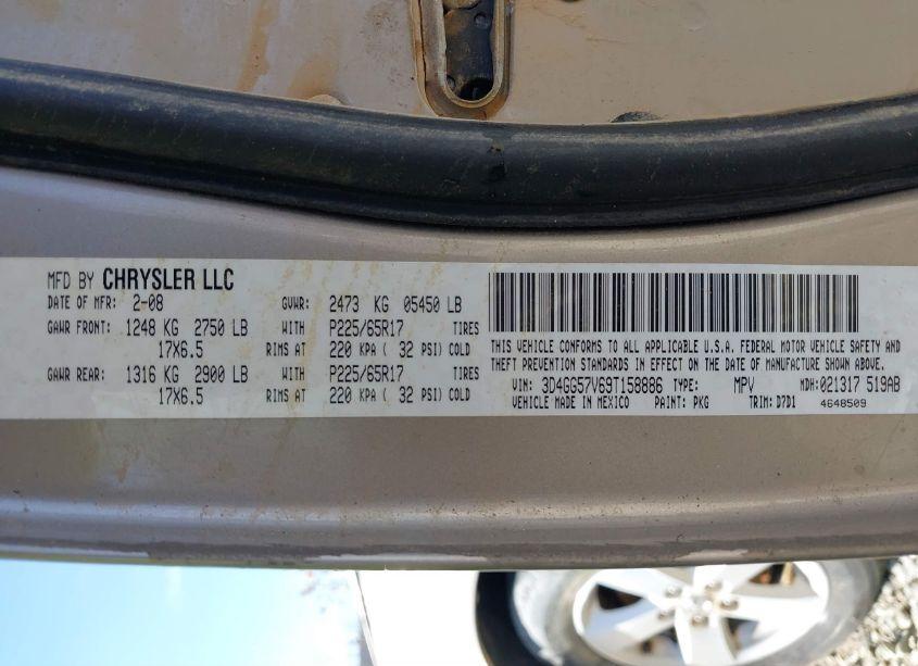 Photo 9 of 2009 Dodge Journey SXT (VIN 3D4GG57V69T158886)