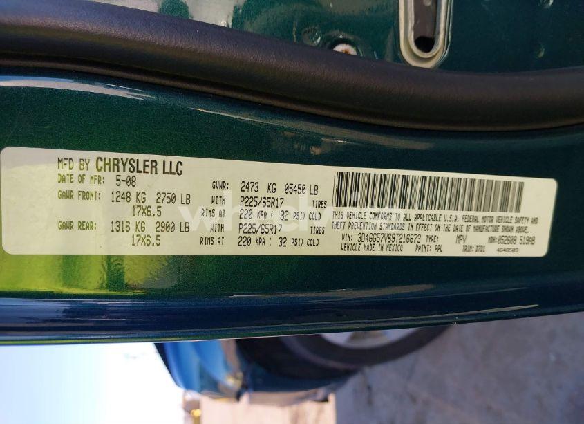 Photo 9 of 2009 Dodge Journey SXT (VIN 3D4GG57V69T216673)