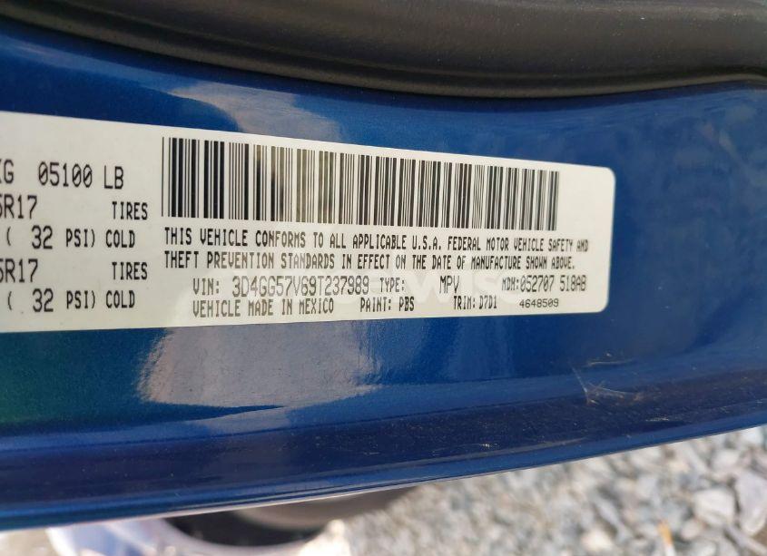 Photo 9 of 2009 Dodge Journey SXT (VIN 3D4GG57V69T237989)