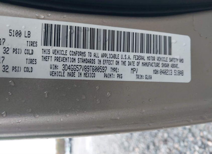 Photo 9 of 2009 Dodge Journey SXT (VIN 3D4GG57V89T600597)