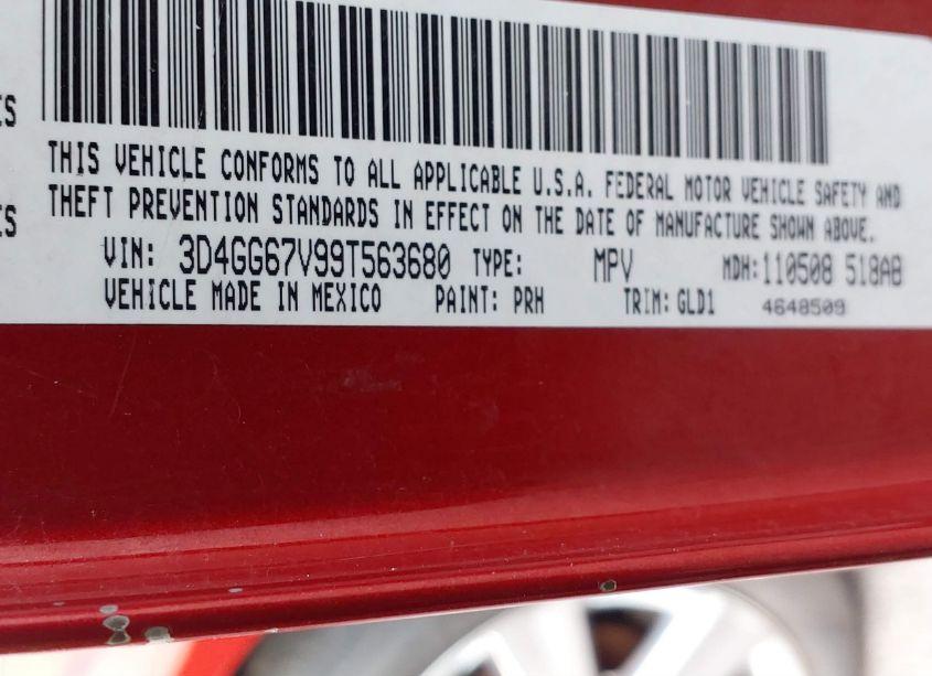 Photo 9 of 2009 Dodge Journey R/T (VIN 3D4GG67V99T563680)