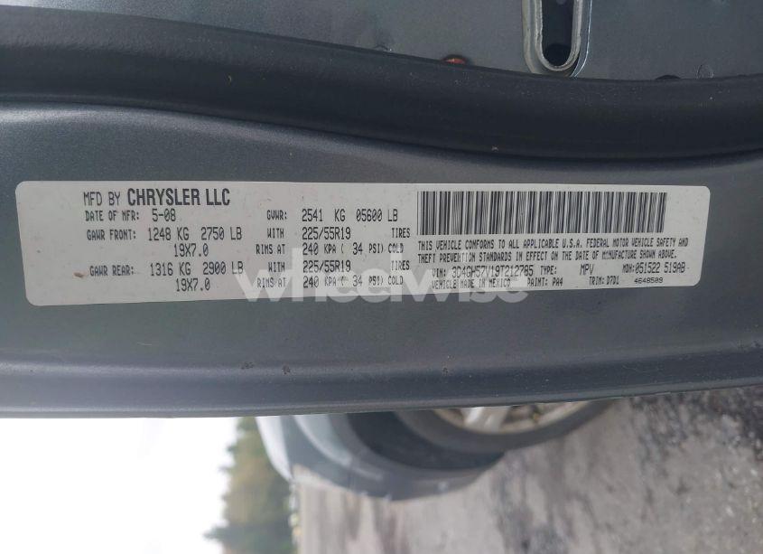 Photo 9 of 2009 Dodge Journey SXT (VIN 3D4GH57V19T212785)