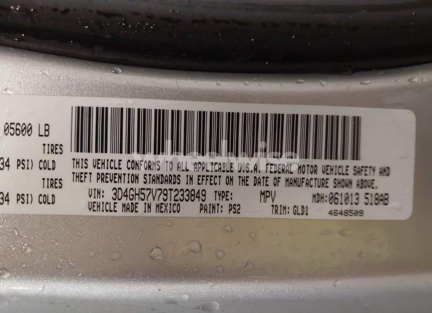 Photo 9 of 2009 Dodge Journey SXT (VIN 3D4GH57V79T233849)