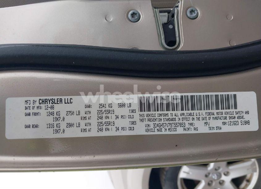 Photo 9 of 2009 Dodge Journey SXT (VIN 3D4GH57V79T557853)