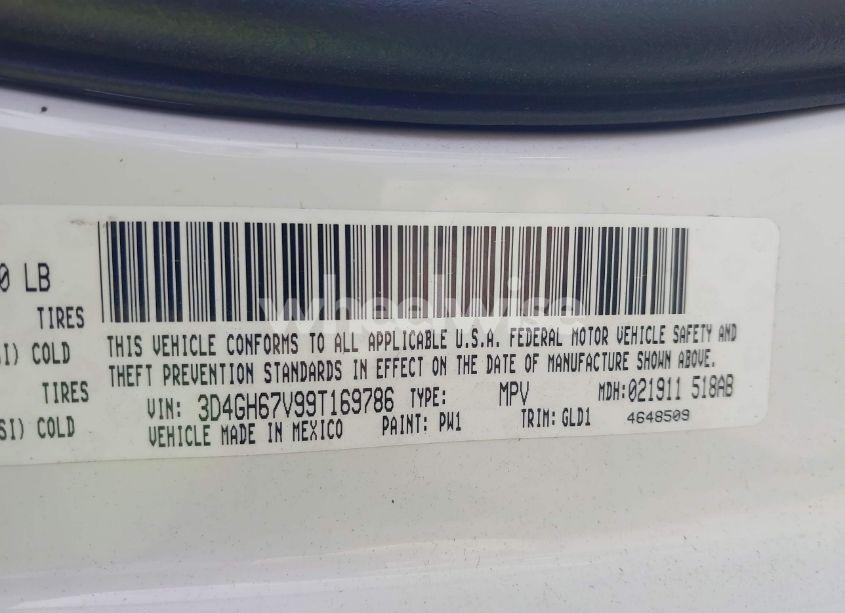 Photo 9 of 2009 Dodge Journey R/T (VIN 3D4GH67V99T169786)