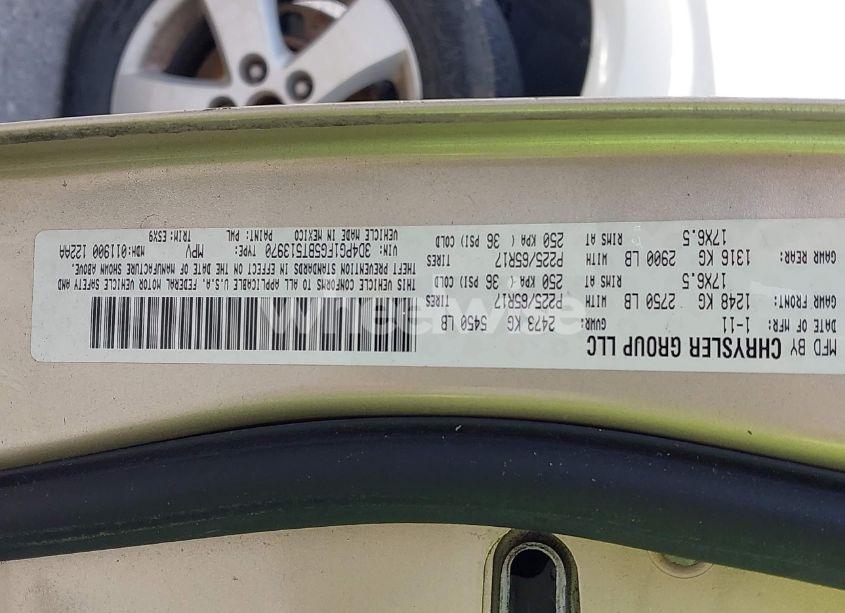 Photo 9 of 2011 Dodge Journey MAINSTREET (VIN 3D4PG1FG5BT513970)